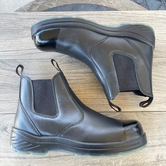 Thorogood Chelsea Work Boots Men 10M Black 804-6134 Composite Safety Toe EH 6" - Picture 8 of 13